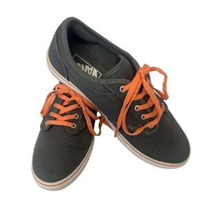 Vans Gray Classic‎ Lace-Up Canvas Sneakers Shoe Womens 7 Skateboard